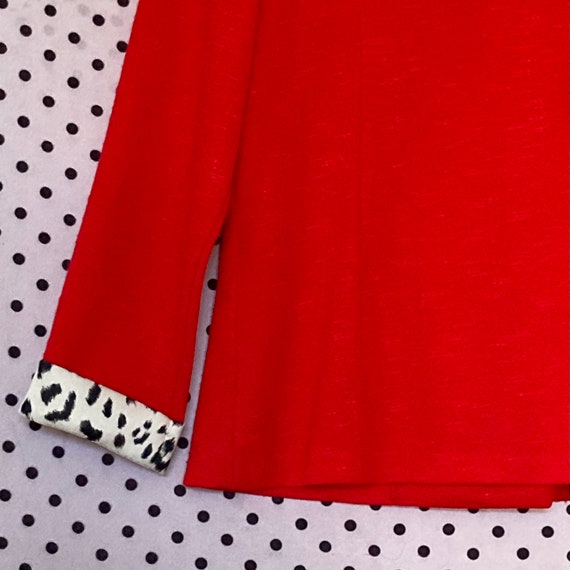 Glamorous Red Vintage 1980s Linen Blend Suit Jack… - image 7