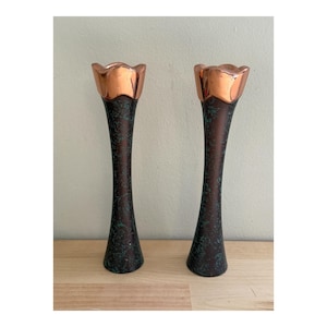 Mid Century Mod Design Nambe Candlesticks Designer Lisa Smith