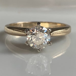 Exquisite Six Prong 0.92 Carat Diamond Solitaire Ring