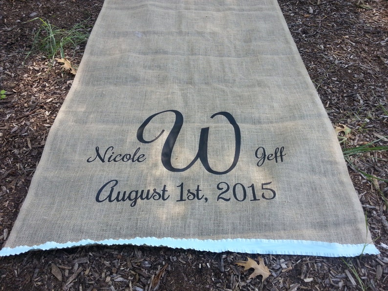 75 Ft & 100 Ft Custom Burlap Wedding Aisle Runner With Etsy