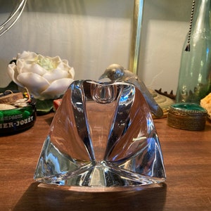 Vintage Mid Century schwedische Glaskunst Kerzenhalter