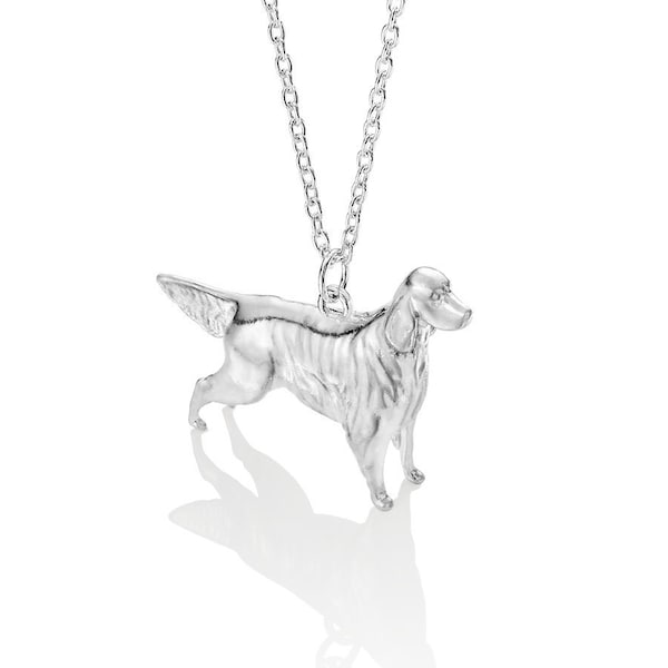 Irish Setter  Pendant - Sterling Silver - Dog Necklace - Dog Pendant