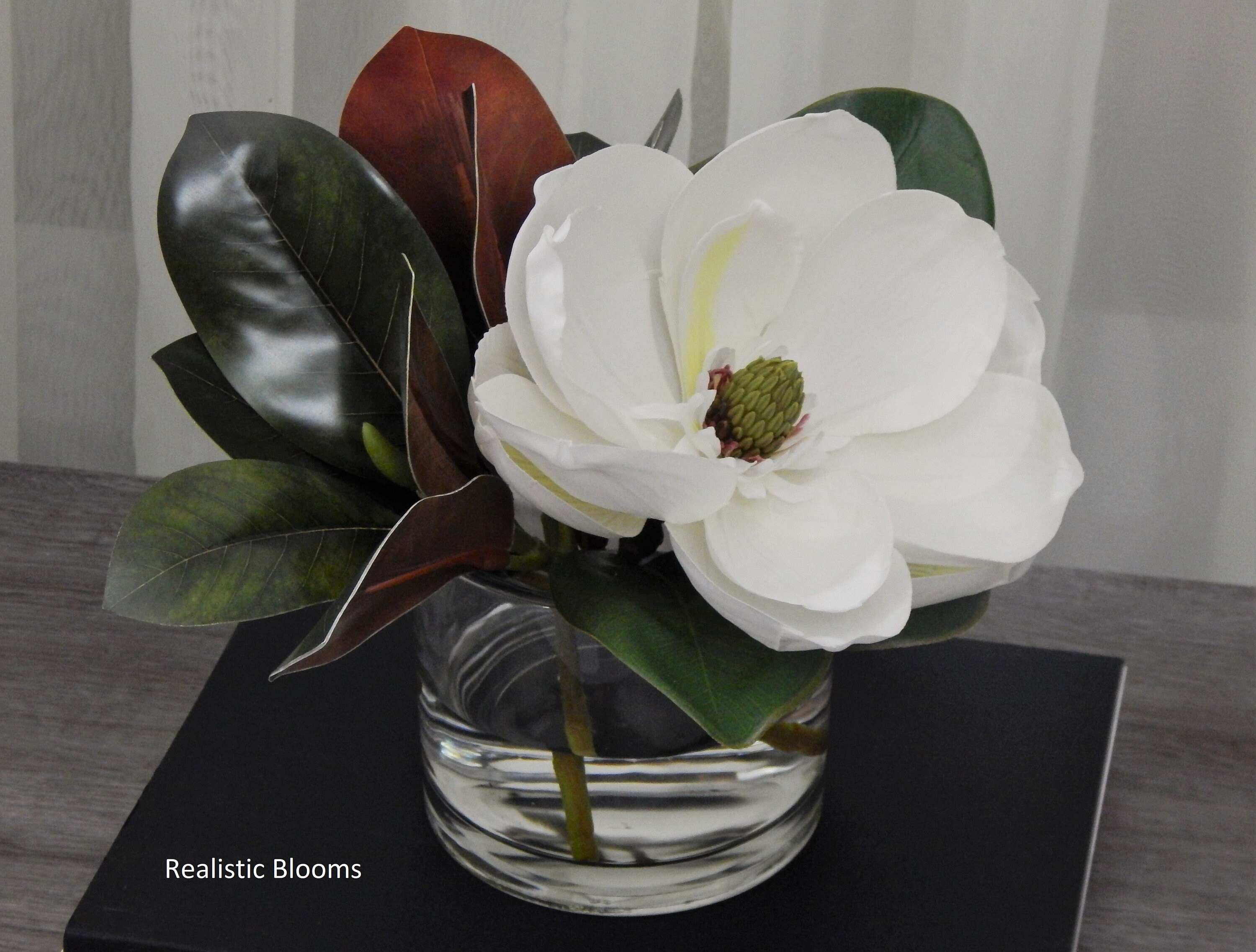 Magnolia floral arrangement silk Southern magnolia Etsy