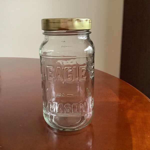 Eagle Mason Jar Etsy