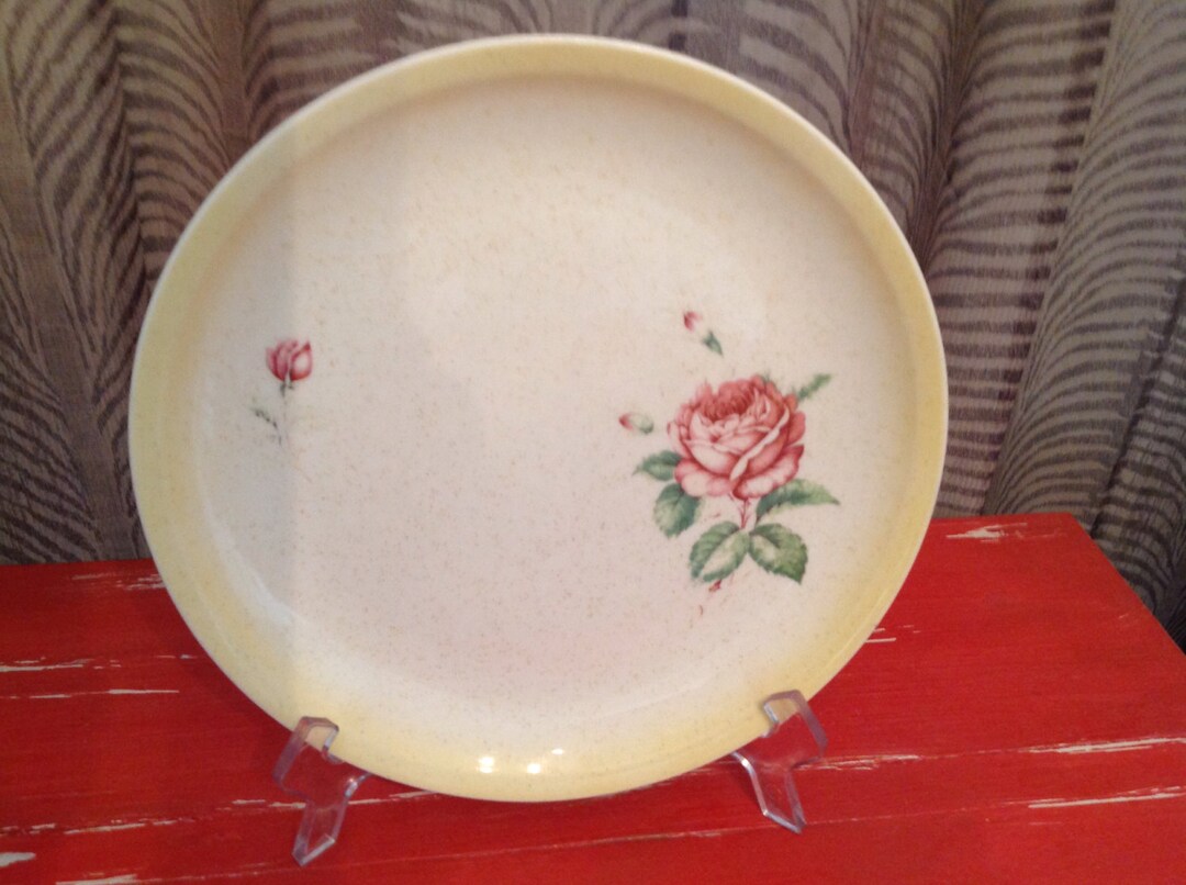 Paden City Pottery Old Rose Pattern Dinner Plate 9 1/2 Etsy