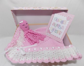 Crochet Baby Blanket/ Best pregnancy gift/Gift box for baby