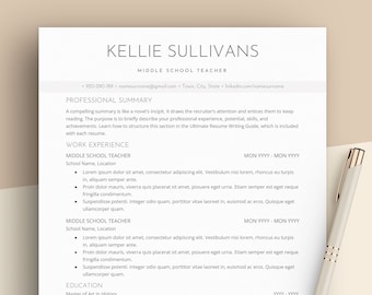 Teacher Resume, Teacher Resume Template, Teaching Resume, Resume Template Teacher, Teaching Resume Template, ATS Teaching Resume, Teacher CV