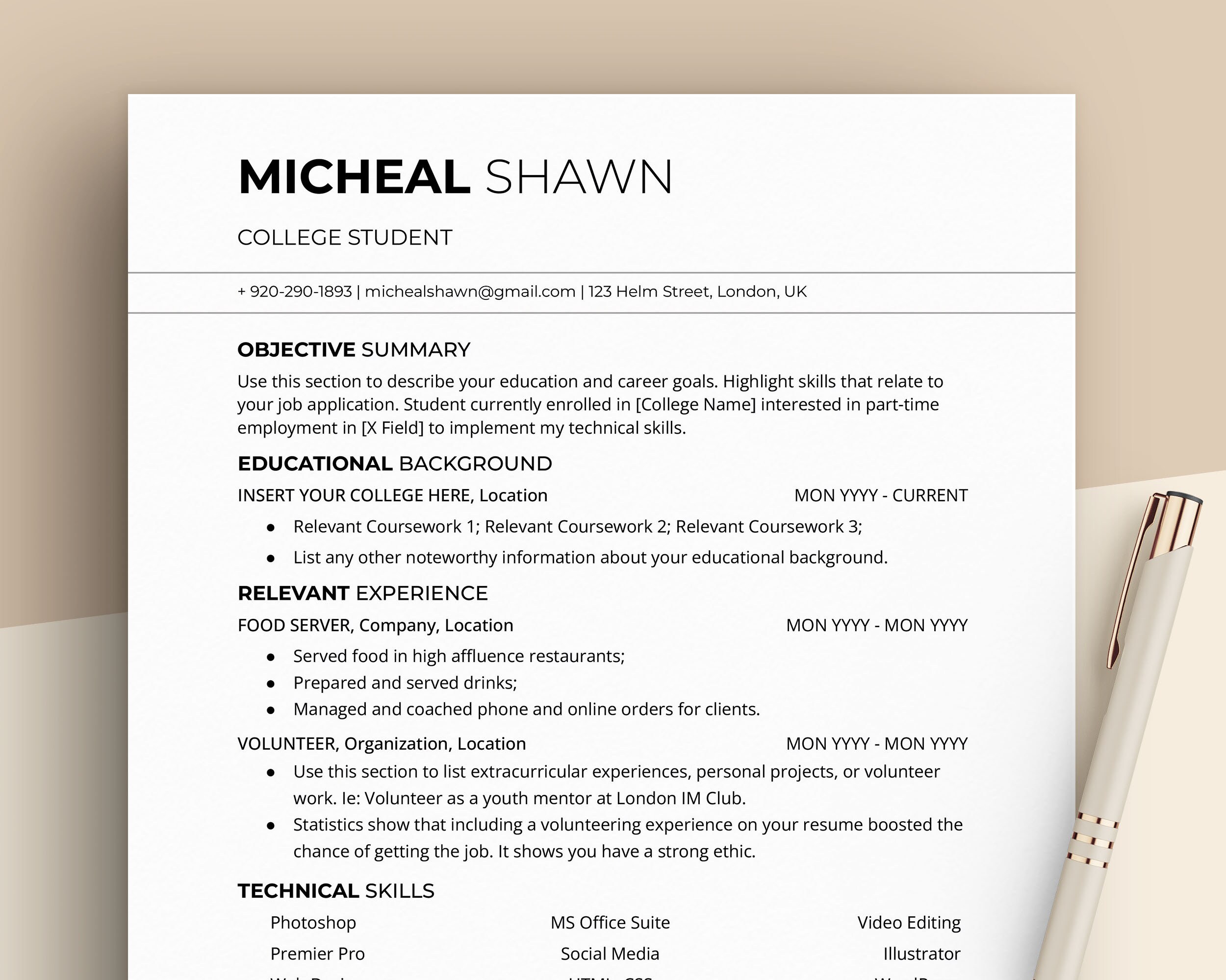 Student Resume