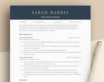 ATS Executive Resume Template / Google Docs Resume Template, Modern CV Template Word, Cv Template Professional for Executive, CV Design