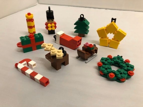 Christmas Tree Decorations Made With Lego Bricks Etsy