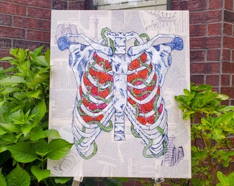 Cystic Fibrosis Print, Medical Office Decor, Pulmonary Wall Art, Respiratory Therapist Gift, Anatomical Lung Imagery