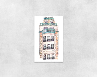 New York City Urban Sketching, Duke–Semans Mansion Cityscape Sketch, Benjamin N. Duke House Wall Art and Greeting Card