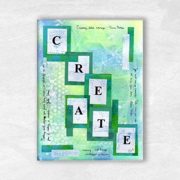 CREATE Quotes Print; Inspirational Wall Art; Teacher Gift for Classroom Decor; Matisse, Wilde, Cleese, Einstein Creativity Quotes