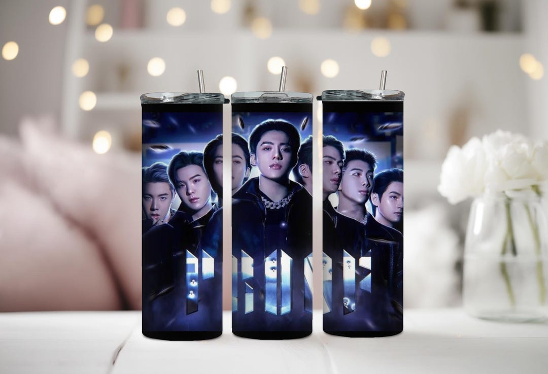 BTS Inspired Reusable Tumbler |personalized 20oz Skinny Travel Tumbler ...