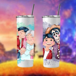 Familia Inspired Reusable Tumbler |Personalized 20oz Skinny Travel Tumbler | Metal Tumbler with Lid and Straw |Sublimated Drinkware