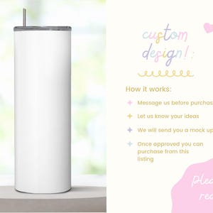 Custom Design 20oz Skinny Metal Tumbler image 2