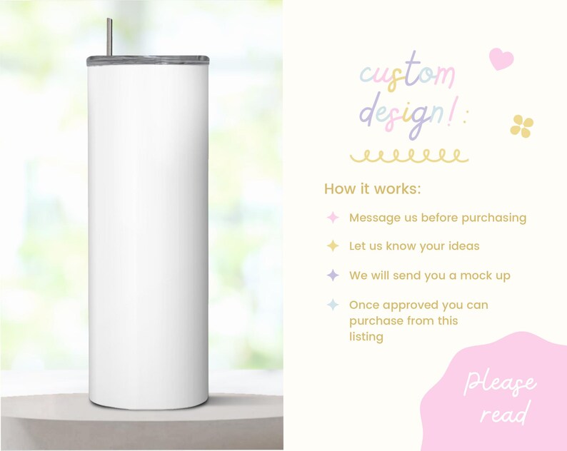 Custom Design 20oz Skinny Metal Tumbler image 2