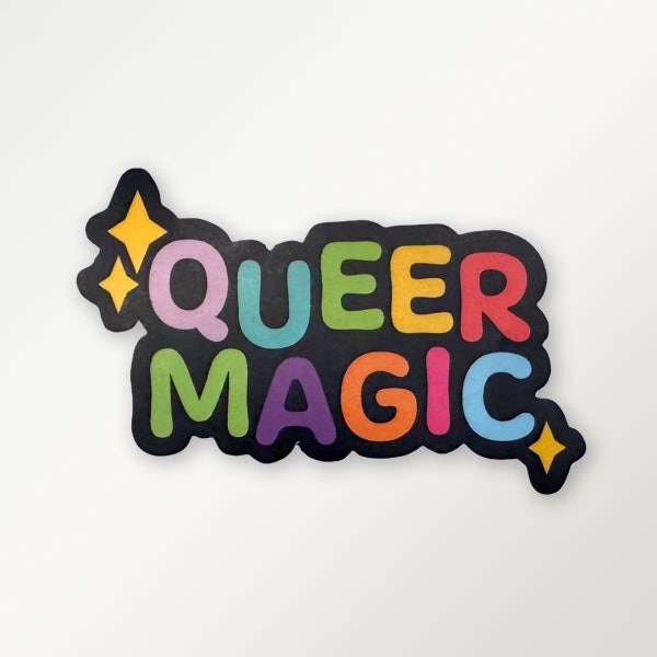 Queer Magic Rainbow Sparkle | Waterproof Water Bottle or Bumper Sticker