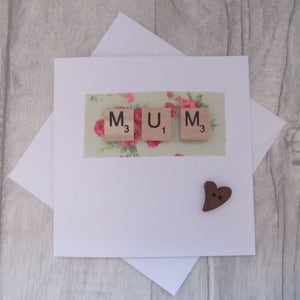 Carte de maman, carte d'anniversaire de maman, carte de jour-mère, carte de mam, carte de tissu, blanc normal, carte de voeux, carte d'occasion