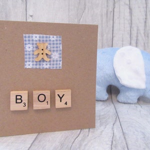 Tarjeta de niño bebé, nueva tarjeta de bebé, tarjeta de bebé recién nacido, tarjeta de bebé hecha a mano, nueva tarjeta de llegada, es un niño, tarjeta de bebé de peluche, tarjeta de bebé del oso