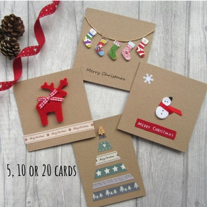 Pacote de cartões de Natal, Multipack de cartões de Natal, Pacote de cartões de Natal divertidos e fofos, Cartões de Natal, Cartões festivos,
