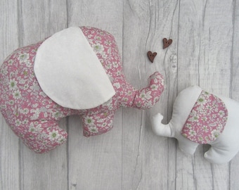 Stuffed Elephant, Baby Gift, Stuffed Animal, Kids Toy, Baby Shower Gift Baby Toy, Stuffed Elephant Softie, Pink Cream Elephant