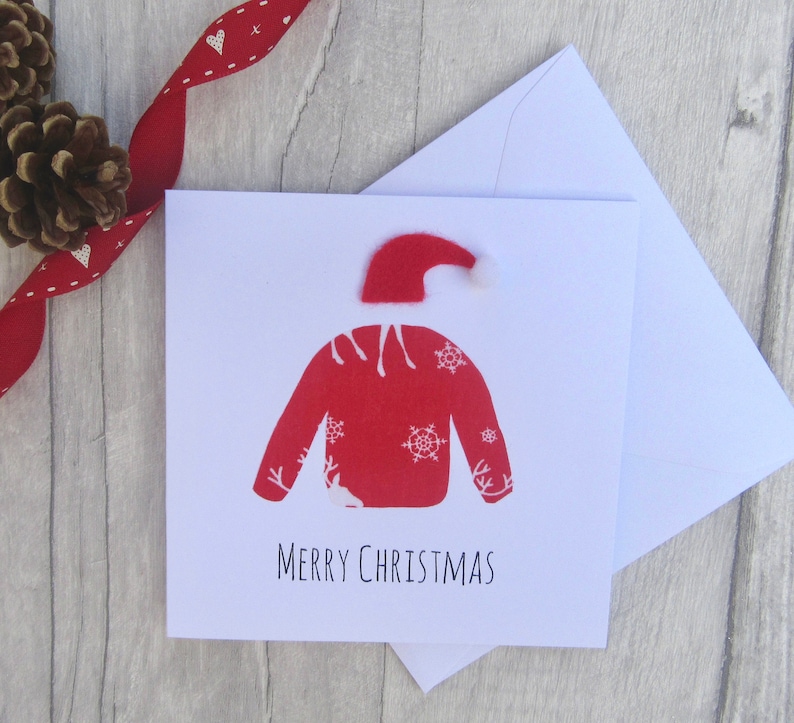 Christmas Jumper Cards, Fun Christmas Cards, Xmas Jumper Card, Xmas Card, Festive Card, Seasons