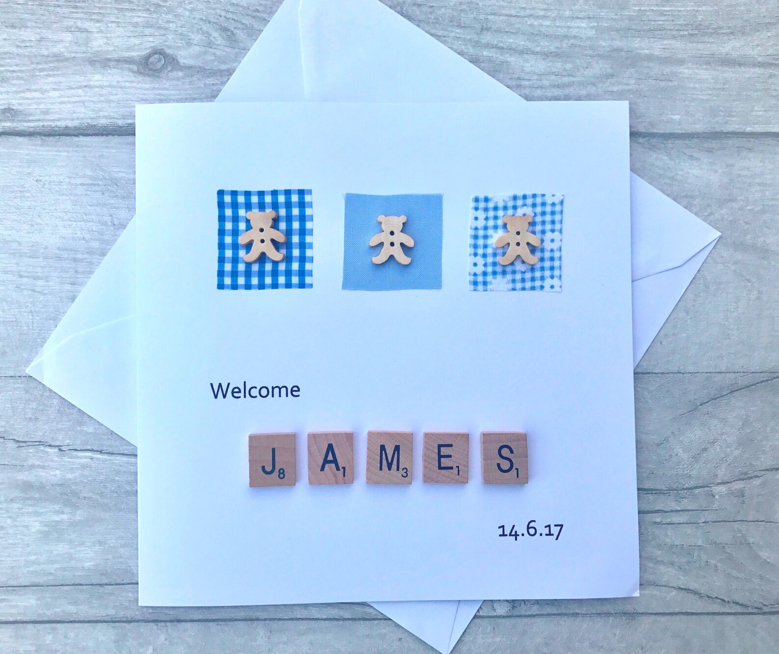 Personalised Baby Boy Card, Cute Baby Card, New Arrival Card, New Baby