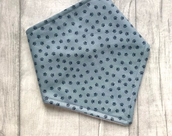 Paw Print Bandana Bib, Animal Dribble Bib, Baby Shower Gift, Toddler Bib, Absorbent Bib, Boy Bib, New Mum Gift, Baby Gift, Baby Scarf