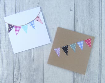 Multipack Any Occasion Cards, Bunting Cards, Celebration Cards, Cartes de voeux, Cartes de notes, Carte de voeux, Shabby Chic Card,