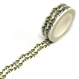 Leaf Garland Washi Tape, 10m Green Plant Leaves Journal Tape Roll