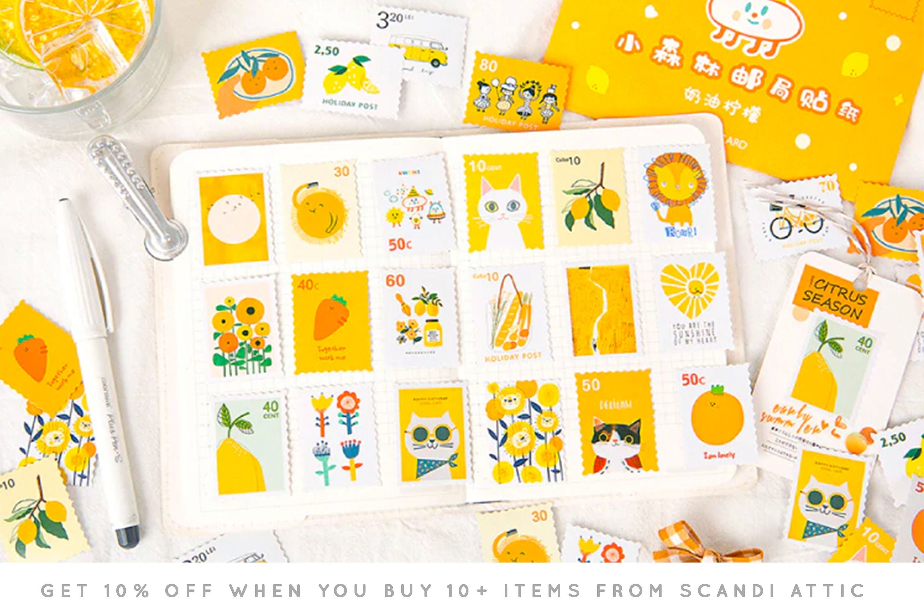 Stamp Stickers Pack. Mo Card Rainbow Planner Stickers. Travel Etsy
