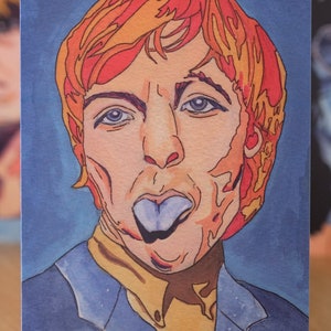 Charlie Watts Grußkarte von meinem Originalgemälde. 6x4 hochwertige digital gedruckte Karte Rolling Stones Schlagzeuger