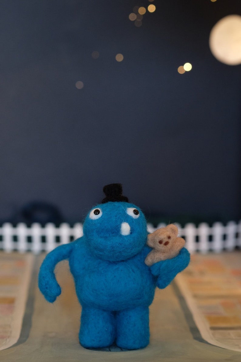 blue monster teddy