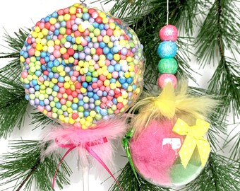 Pastel Christmas Ornament, Candy Decorations