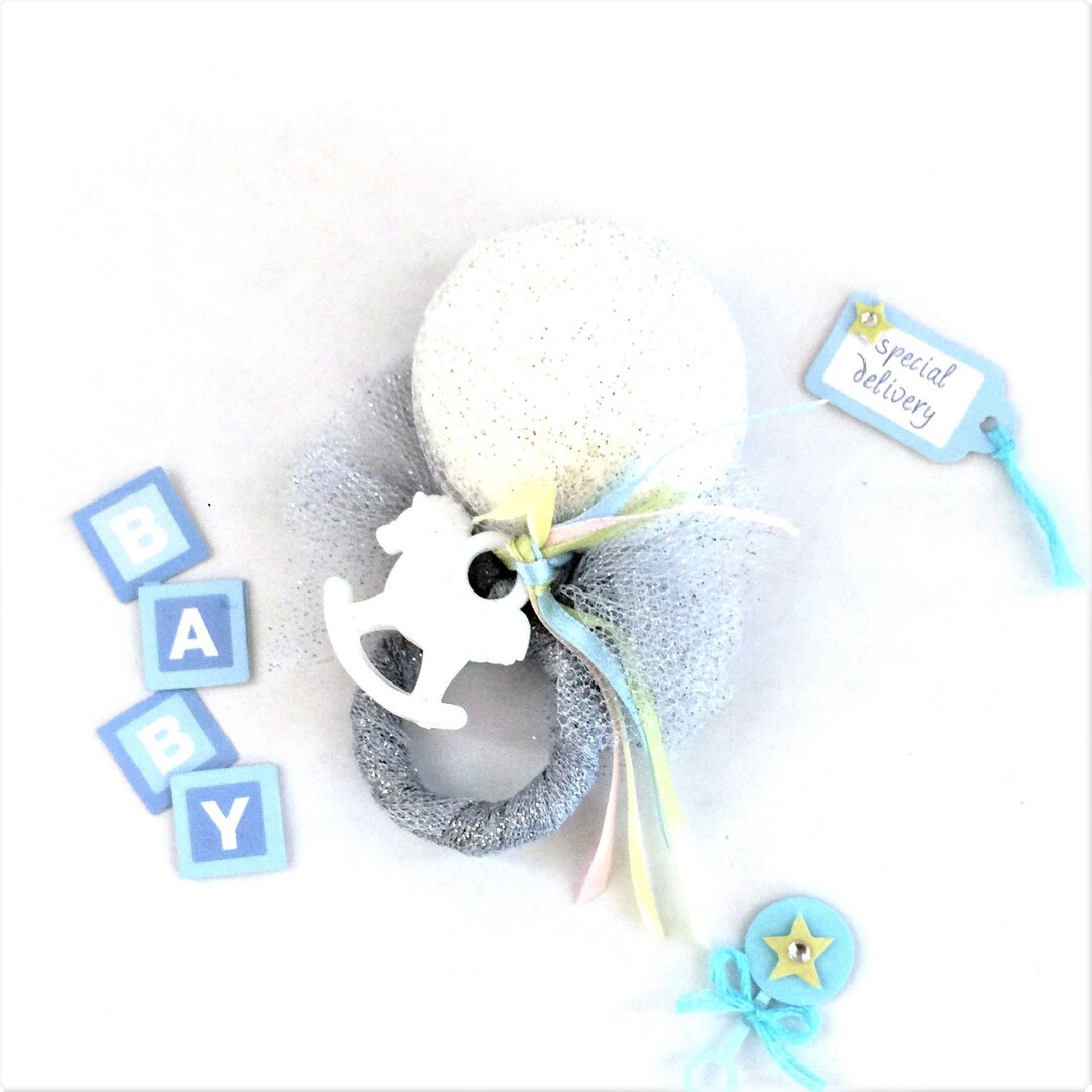 Baby Shower Favor, Silver Baby Rattle Bath Bomb Favor, Boy or Girl Baby ...