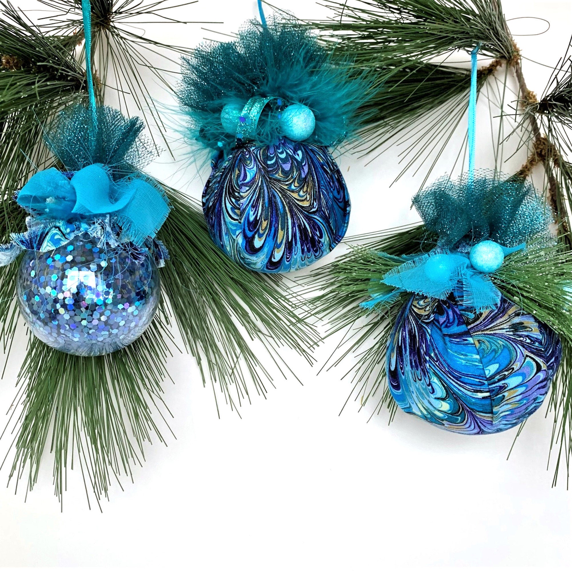 Glitter ​Imitation Peacock Christmas Decorations Peacock Christmas  Ornaments for Xmas Tree Crafts Decoration(#1)