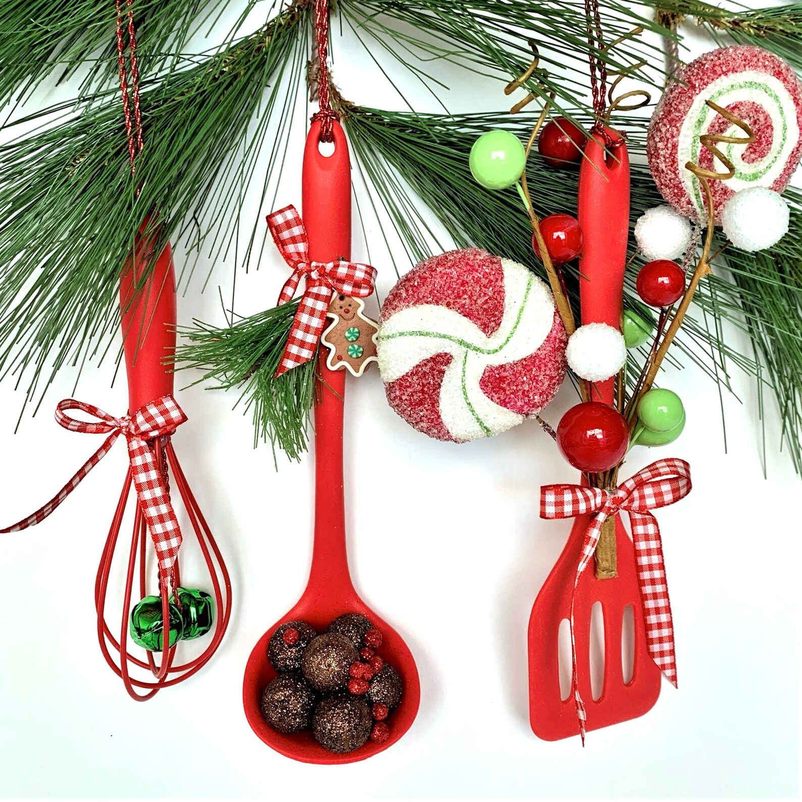 Kitchen Utensil Christmas Ornaments: Whisk, Ladle, Spatula - Etsy