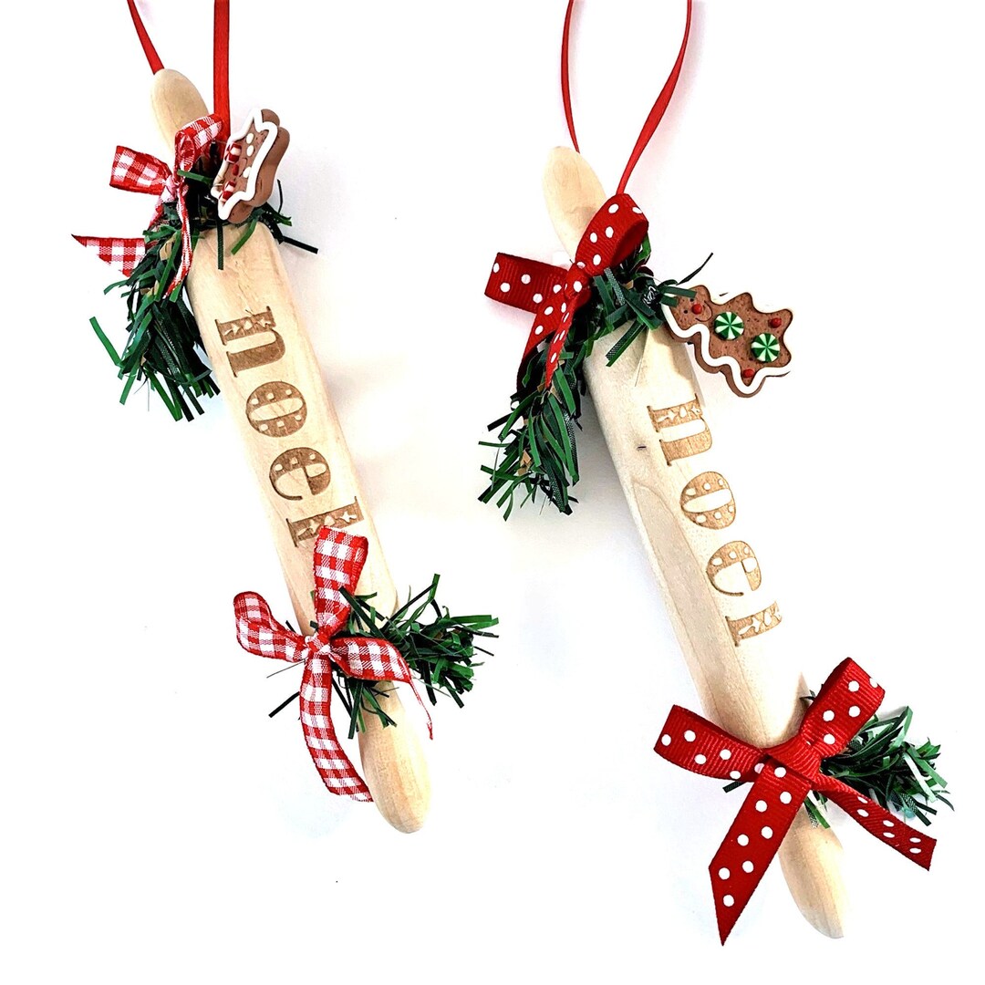 Rolling Pin Ornament, Kitchen Christmas Decoration, Gift for Baker Etsy