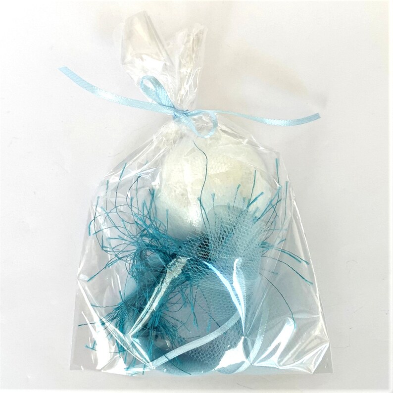 Boy Shower Favor Blue Bath Bomb Baby Rattle Guest Favor Etsy
