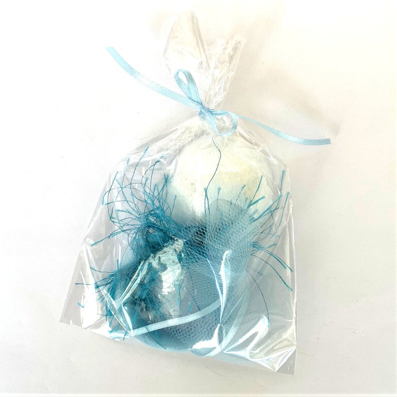Boy Shower Favor Blue Bath Bomb Baby Rattle Guest Favor Etsy