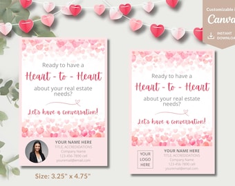 Valentine Pop By Tag, Realtor, Real Estate Pop by Tag, Realtor Marketing, Marketing, Referral, Printable, Editable, Real Estate Marketing