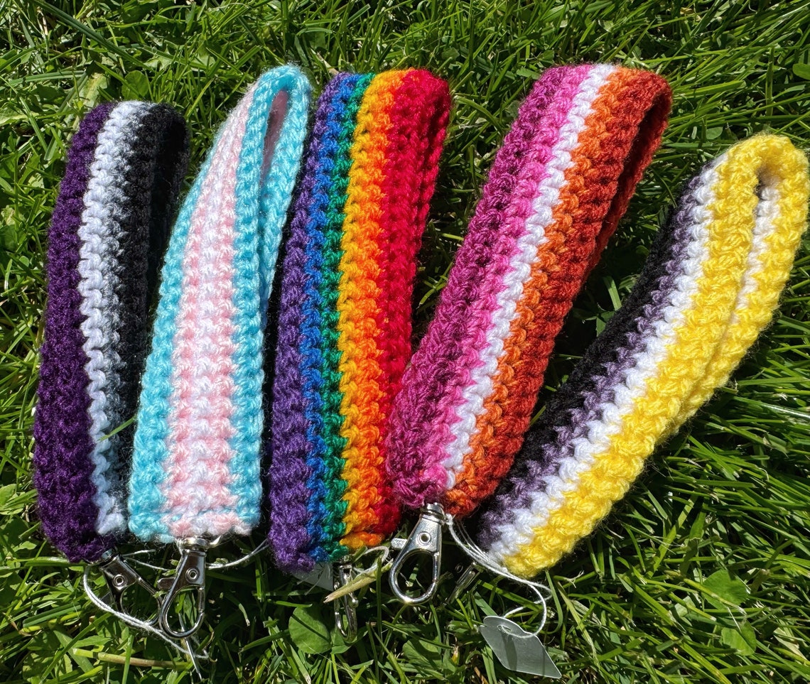 Thread Wrislets PRIDE EDITION - Crochet Wristlets (key Holder, Bag Charm) - Etsy