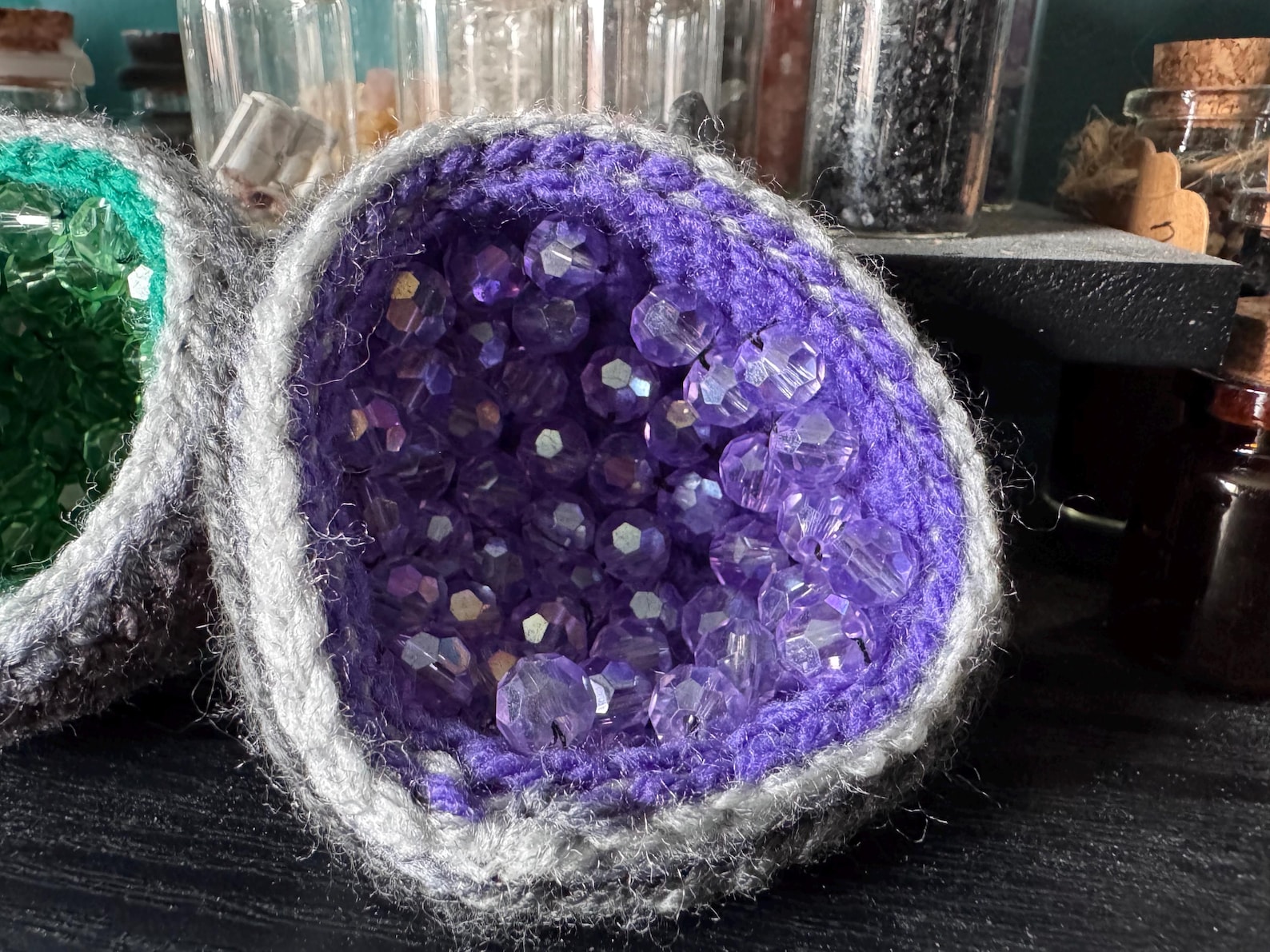 Crunchy Geodes - Handmade Crochet Geodes With Beads (decor, Fidget ...