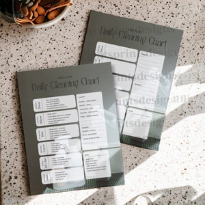 Bearbeitbare druckbare Reinigungsübersicht