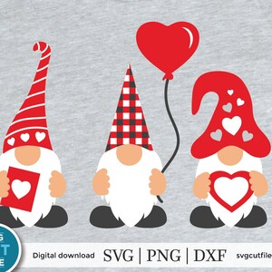 Valentine gnome svg, valentine gnomes svg, Valentine&#39;s Day svg, Gnomes svg, happy valentines day, gnomes svg, gnome bundle svg, svg dxf png