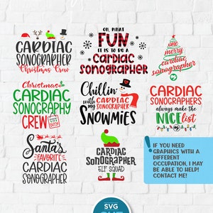 Paquete de svg de ecografista cardíaco navideño, sublimación png, ecografista cardíaco navideño, muñecos de nieve relajantes, svg dxf, vacaciones navideñas