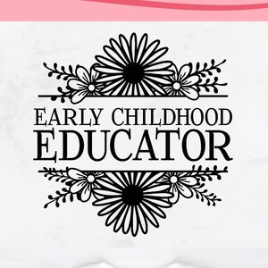 Frühkindliche Erzieher svg, Lehrer, Prek Lehrer, ece svg, ece Lehrer dxf, frühes Lernen, Kindertagesstätte png, floral split Rahmen, Blumen svg
