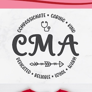 CMA svg, Certified Medical Assistant svg, heart svg, CMA life, CMA gift idea svg, Certified Medical Assistant shirt, healthcare coworker svg