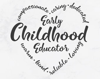 Educador de la primera infancia svg, maestro de la primera infancia, maestro de preescolar svg, ece svg, maestro de ece svg, aprendizaje temprano, guardería svg, regreso a la escuela